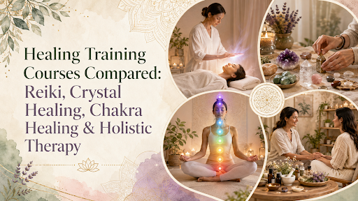 Healing Training Courses Compared: Reiki, Crystal Healing, Chakra Healing & Holistic Therapy