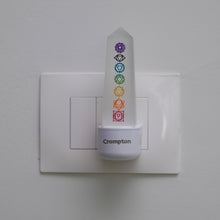 7 Chakras Selenite Lamp