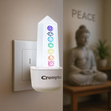 7 Chakras Selenite Lamp