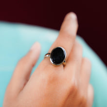 Black Tourmaline Finger Ring