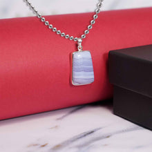 Blue Lace Agate Pendant (1 inch)