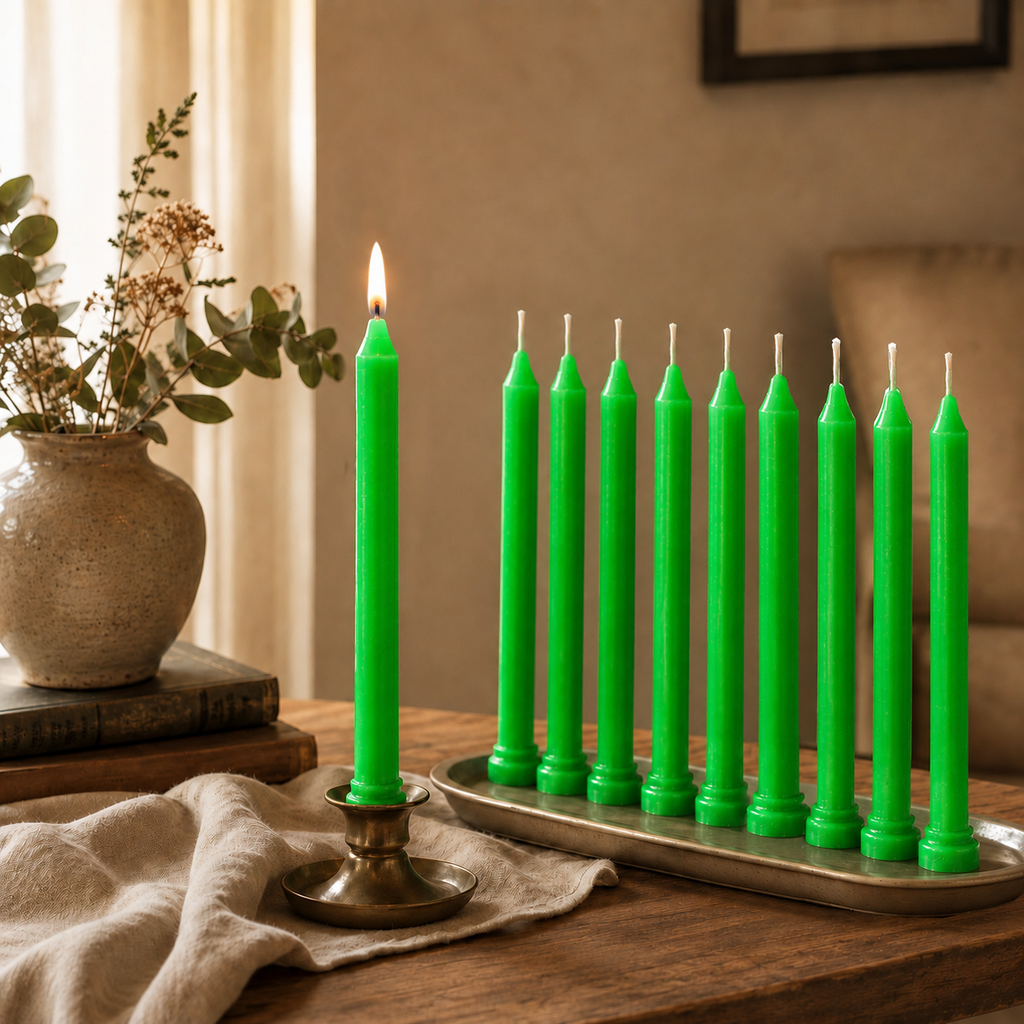 Parrot Green Candle (1 Set = 10 Candles)