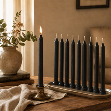 Premium Black Candles (1 Set = 10 Candles)