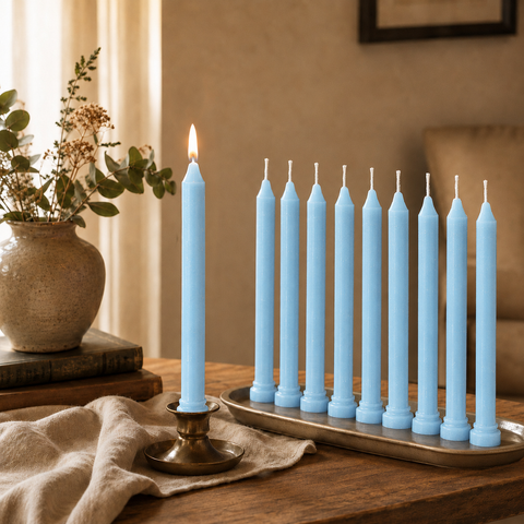 Sky Blue Candle(1 Set = 10 Candles)