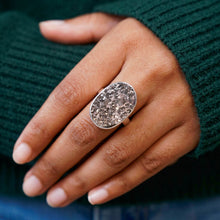 Pyrite Ring ( Pure Silver 95%)