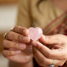 Rose Quartz Heart Shaped Pendant
