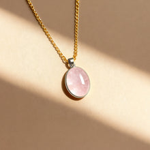 Rose Quartz Pendant (Pure Silver 95%, 1 inch)