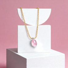 Rose Quartz Pendant (Pure Silver 95%, 1 inch)