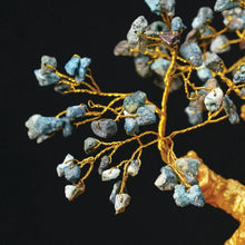 Turquoise Crystal Tree with Golden Ingot (Free 3 Sets of Chinese Coins)