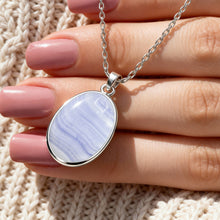 Blue Lace Agate Pendant (1 inch)