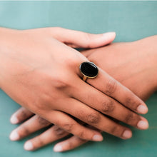 Black Tourmaline Finger Ring